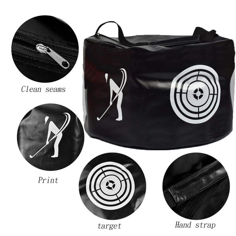 ASENVER Golf Swing Impact Trainer Bag Golf Power Smash Bag (Black- Target Pattern) - Image 2