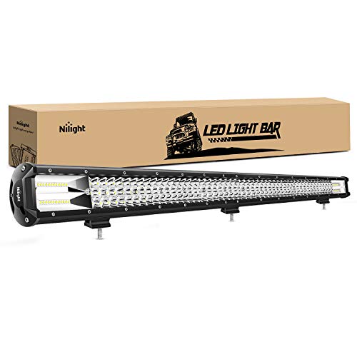 Nilight - 18007C-A 37Inch Triple Row Led Light Bar 468W Flood Spot Combo 46800LM Driving Lights Boat Led Off-Road Lights for Trucks - Image 1