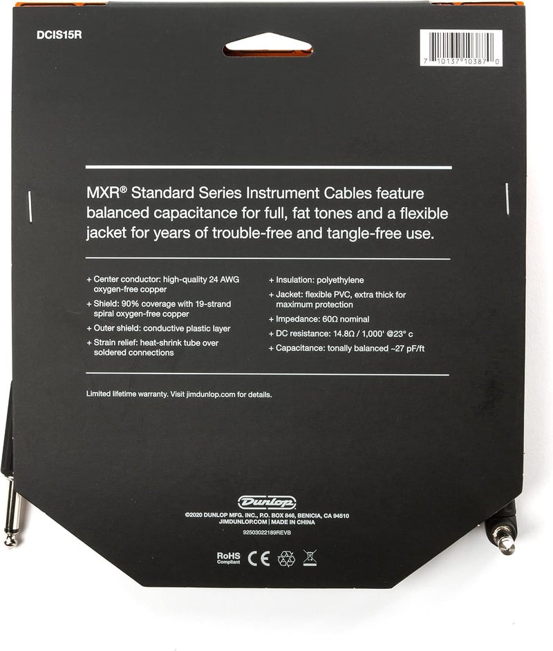 MXR Standard Instrument Cable 15 ft - Image 2