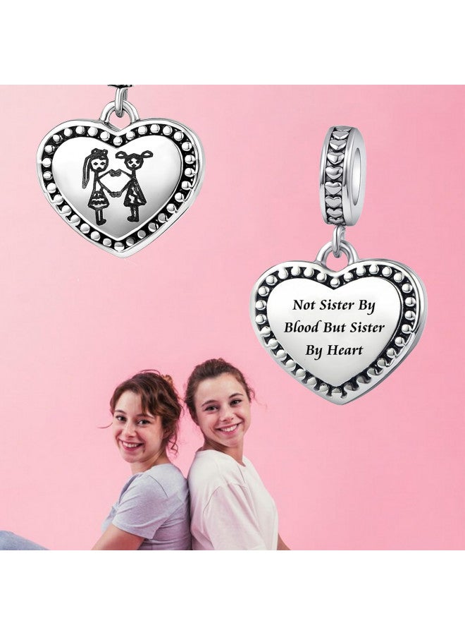 Chili Jewelry سحر مجوهرات تشيلي ليس أختًا بالدم ولكن أختًا بالقلب لأفضل صديقة BFF صداقة متوافقة مع سلاسل باندورا - Image 3