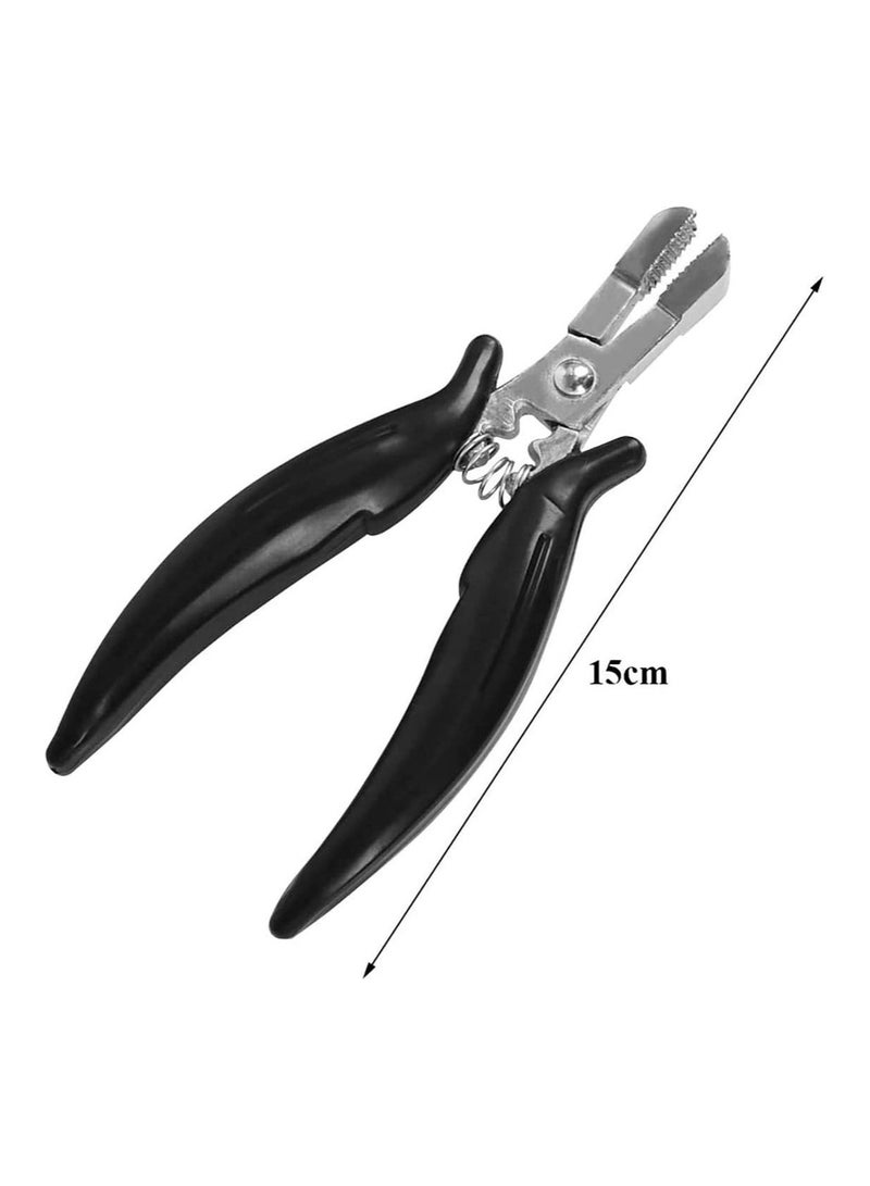 إستيل كماشة صغيرة ، لتطويل الشعر ، ووضعها وإزالتها ، زرادية الشكل المسطح ، للاستخدام مع وصلات وصلات الشعر المستعبدة مسبقًا ، كماشة تمديدات الشعر - Image 2