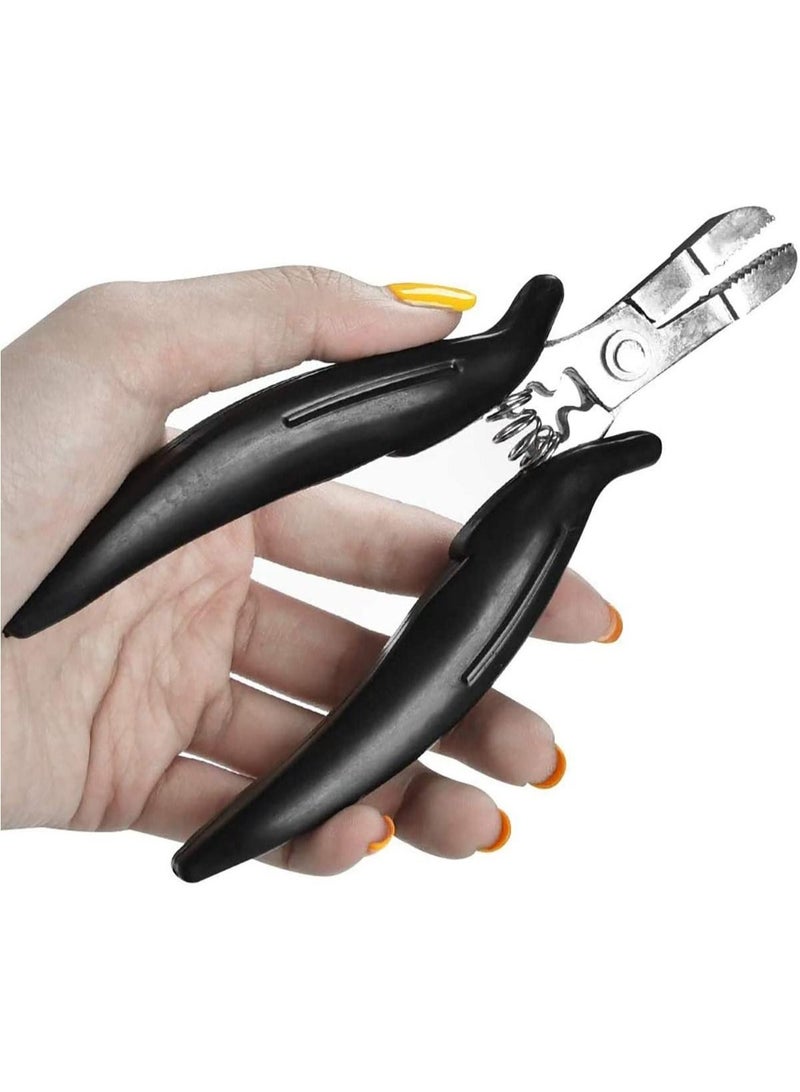 إستيل كماشة صغيرة ، لتطويل الشعر ، ووضعها وإزالتها ، زرادية الشكل المسطح ، للاستخدام مع وصلات وصلات الشعر المستعبدة مسبقًا ، كماشة تمديدات الشعر - Image 4