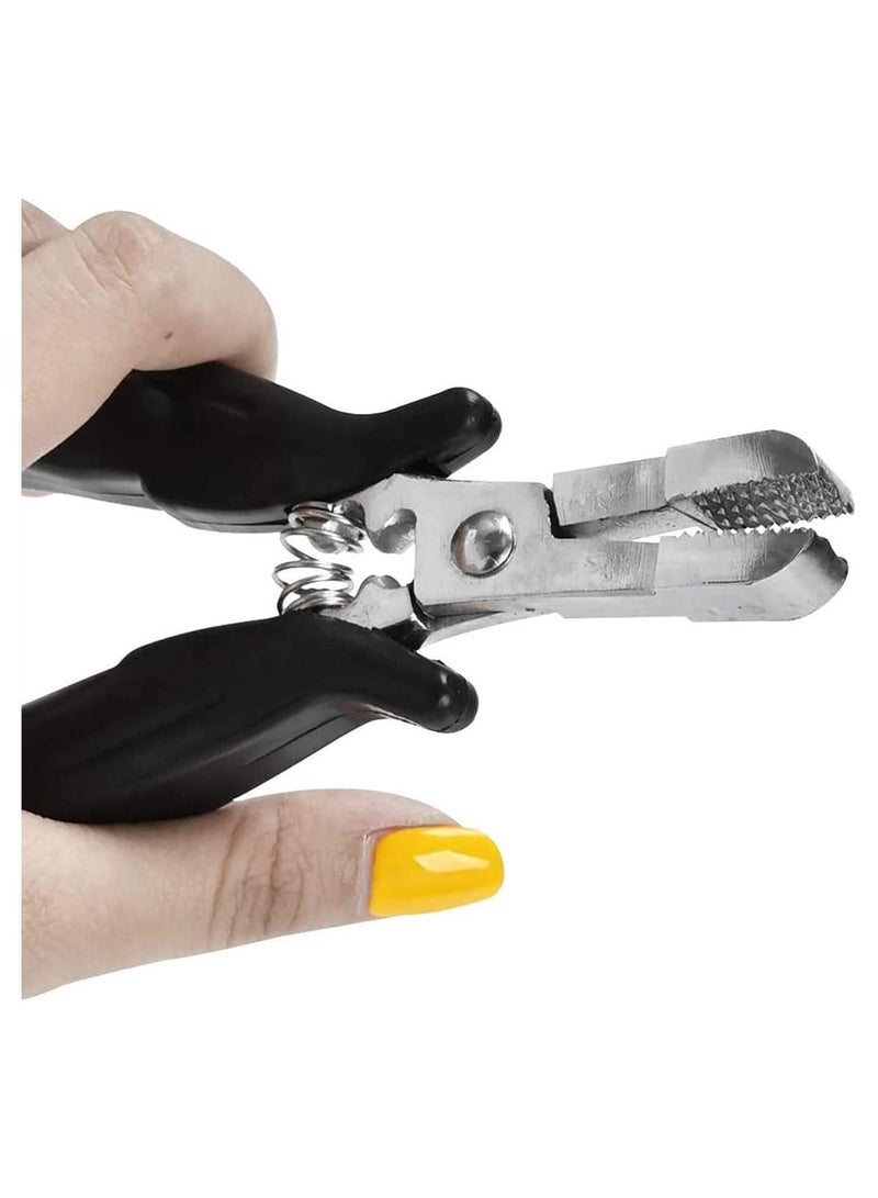 إستيل كماشة صغيرة ، لتطويل الشعر ، ووضعها وإزالتها ، زرادية الشكل المسطح ، للاستخدام مع وصلات وصلات الشعر المستعبدة مسبقًا ، كماشة تمديدات الشعر - Image 3