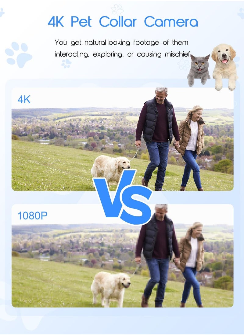 Excefore 4K HD Pet Collar Camera with WiFi - Mini Action Cam for Dogs and Cats with 64GB SD Card, Indoor/Outdoor Pet Monitoring Device, Perfect for Puppy Birthday Supplies  - Image 4