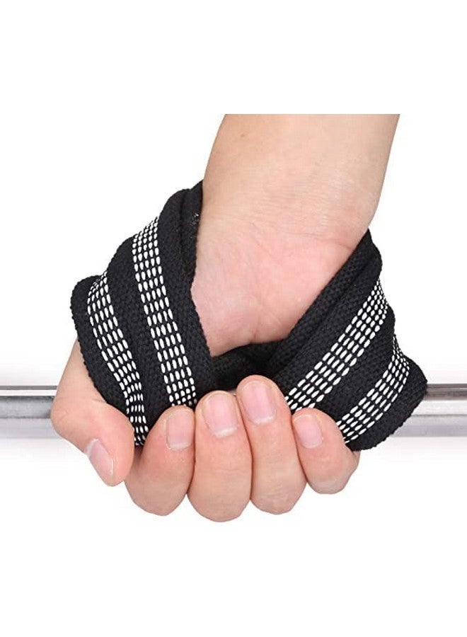FITCOZI igure 8 Weight Lifting Straps for Weightlifting Heavy Duty Deadlifting Workout Straps | Wrist Wraps Gym Equipment Gear Men Women Pair (Black) (Black) - Image 3