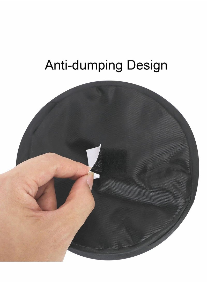 Beauenty 2PCS Collapsible Pop Up Car Trash Can, Collapsible Camping Trash Can, Universal Traveling Portable Garbage Bin Waste Basket Bin Rubbish Bin with 2 Car Seat Hook for Garbage to Organize Car Black - Image 5