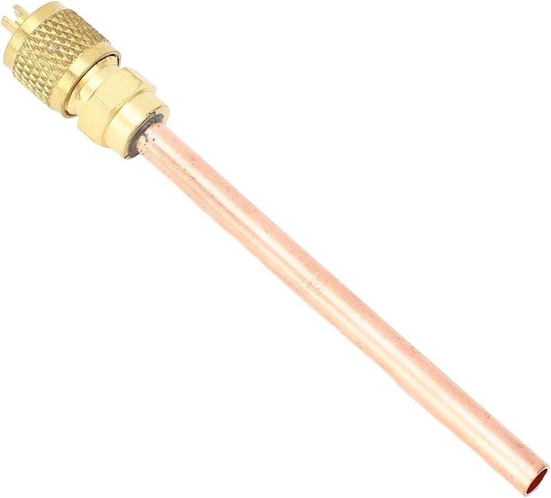 Air Conditioner Access Valve 1/2 20 UNF Copper Refrigeration Filling Valve with Core and Cap Remover for R410A R32 AC Pipe Lines, Compatible with VRV VRF Systems - Image 3