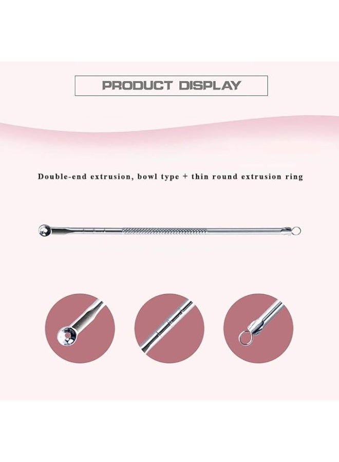 Stainless steel blackhead removal needle with rounded and pointed tip (pack of 3 pieces) - Image 3