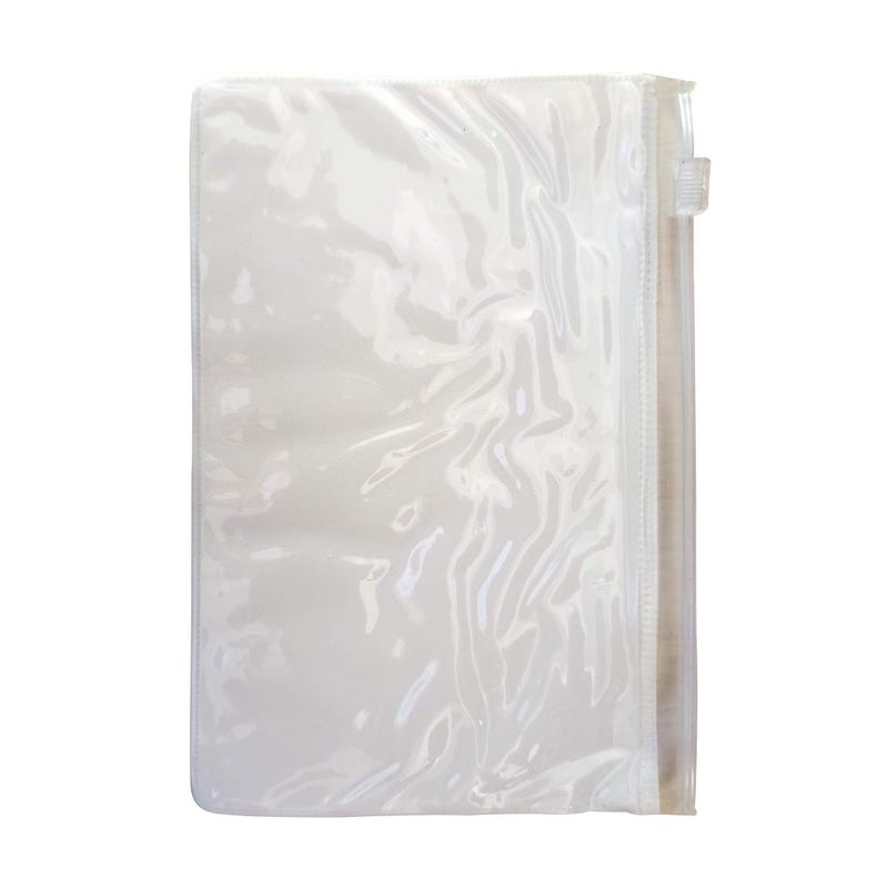 DIY Crafts Pack of 4 Pcs White 15cmx98cm Pack of 10Pcs White Zip Clear Plastic Zippy Storage Bags for Documents OfPack of 4 Pcs White - Image 3