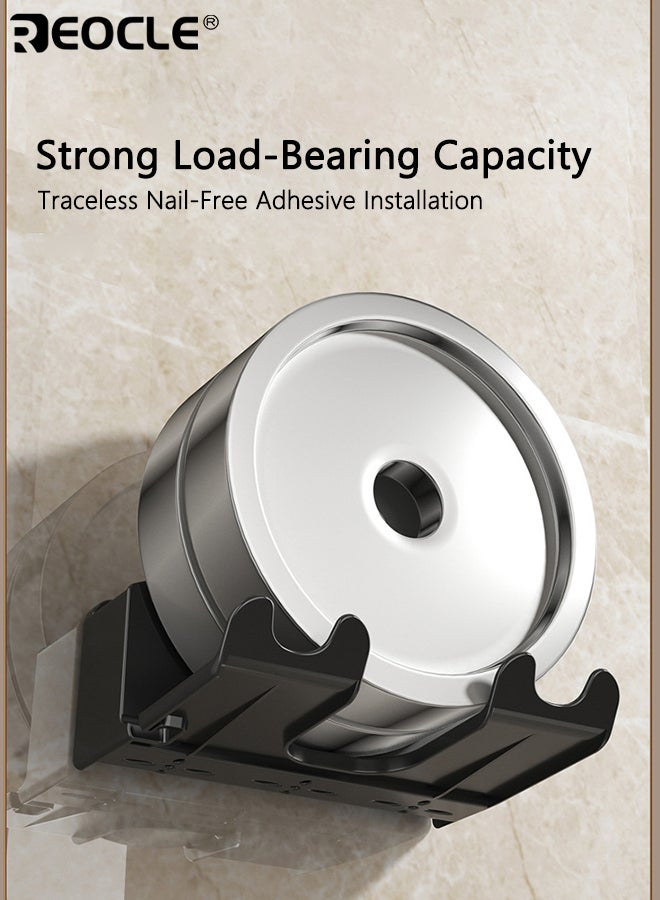 REOCLE Wall-Mounted Hair Dryer Stand Hands-Free Bathroom Organizer Holder for Small to Large Dryers Space-Saving Storage Accessory with Secure Mounting - Image 2