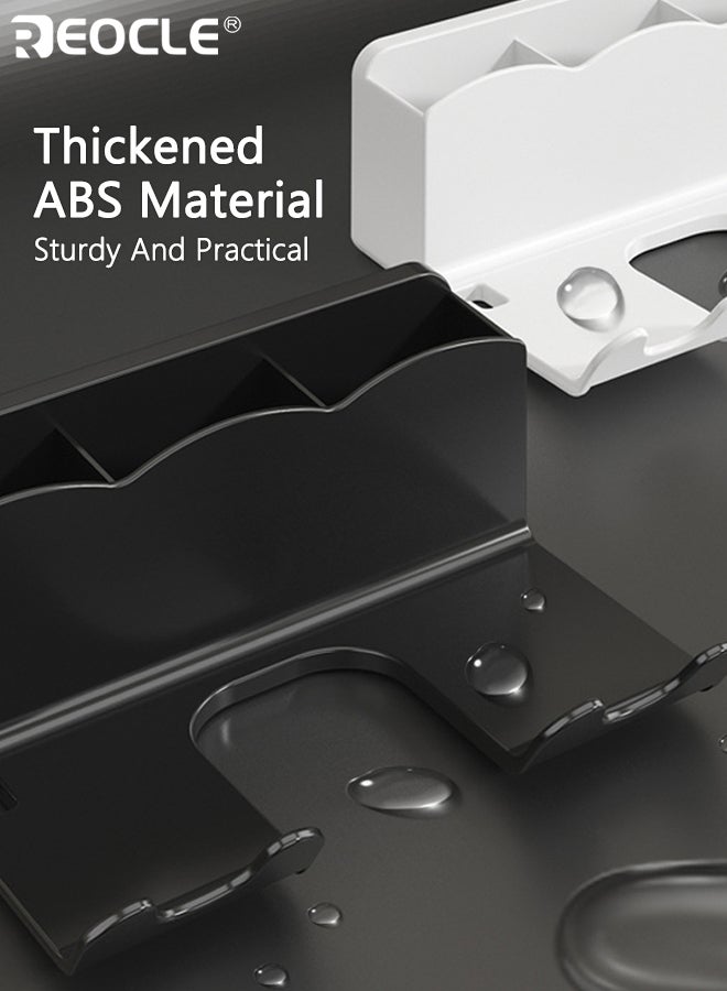 REOCLE Wall-Mounted Hair Dryer Stand Hands-Free Bathroom Organizer Holder for Small to Large Dryers Space-Saving Storage Accessory with Secure Mounting - Image 3