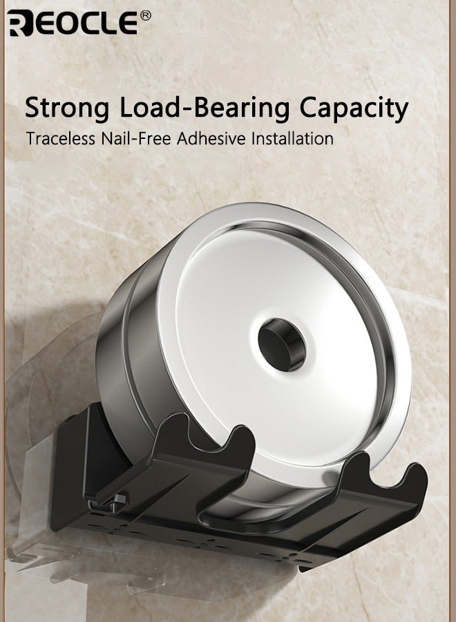 REOCLE Wall-Mounted Hair Dryer Stand Hands-Free Bathroom Organizer Holder for Small to Large Dryers Space-Saving Storage Accessory with Secure Mounting - Image 4