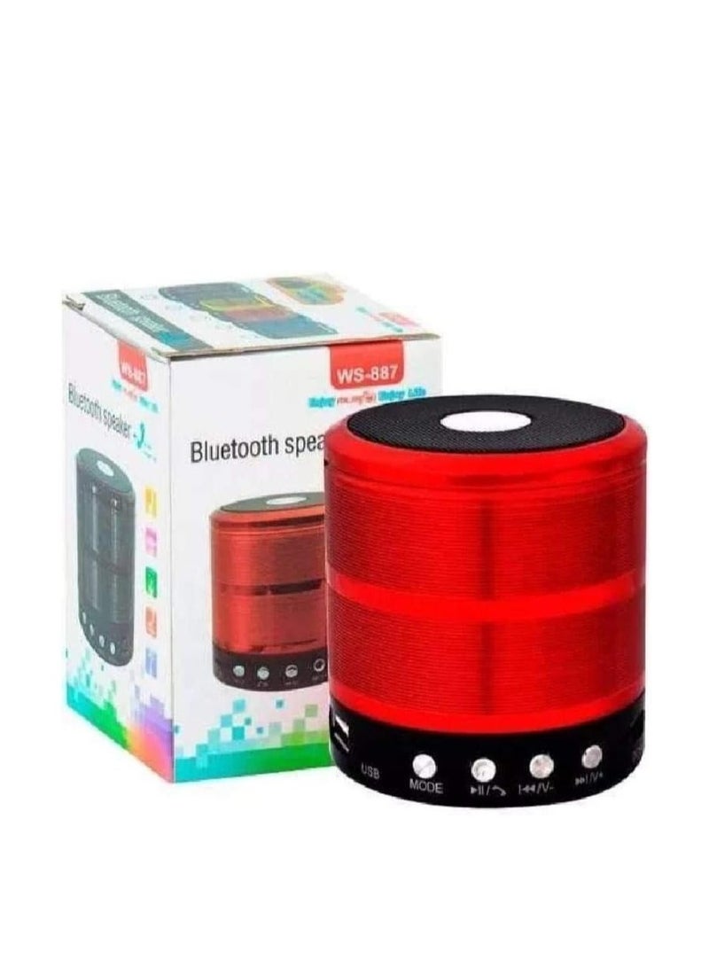 WS-887 Mini Bluetooth Speaker with FM Radio, Memory Card Slot, USB Memory Slot, AUX Input Mode - Image 2