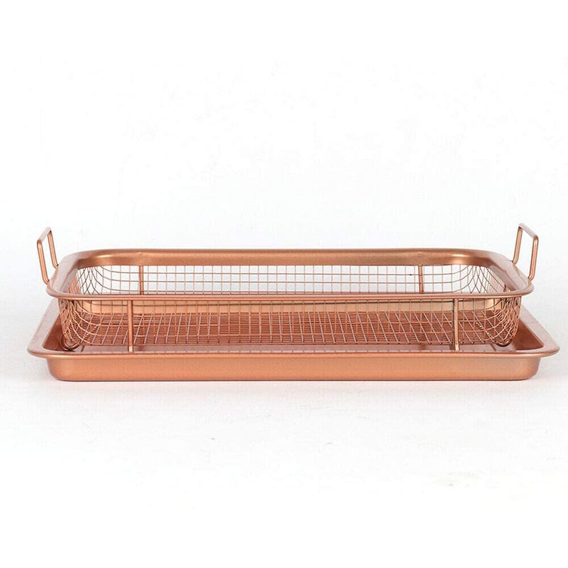 Mishrit Oven Crisper Tray Uses Hot Air to Crisp and Fry Food Without Oil or Unhealthy Fats (Multi Color,Pack of 1) - Image 2