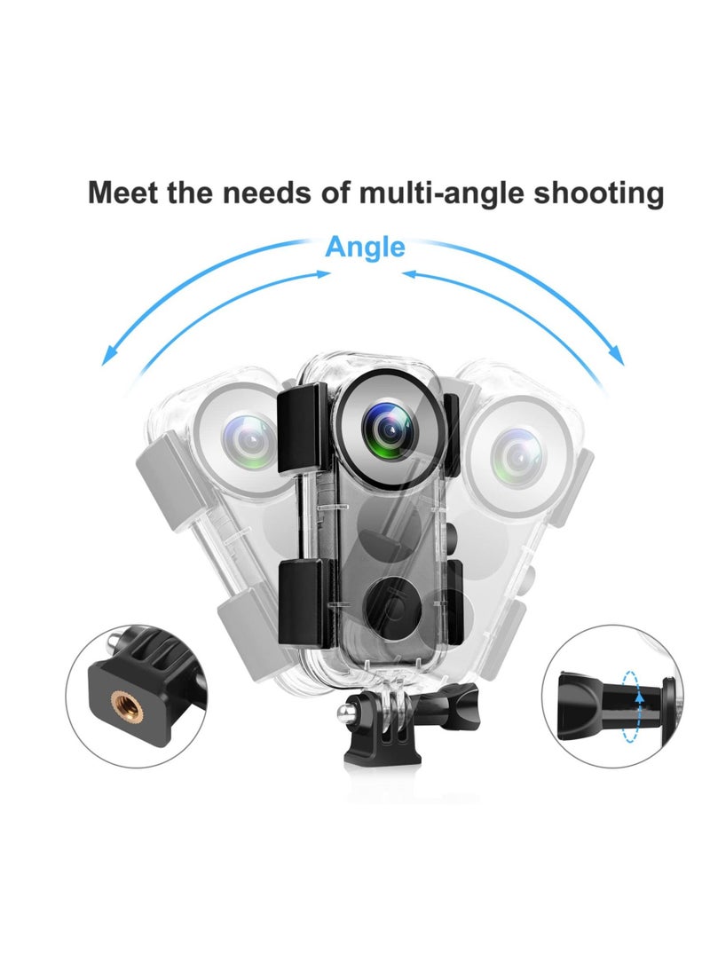 كيس مضاد للماء لكاميرا insta360 one x2 مقاوم للماء حتى عمق 40 متر مناسب للغوص السباحة والاستخدام تحت الماء - Image 3