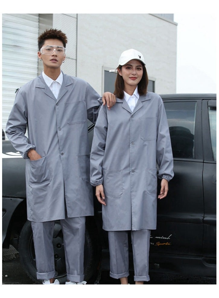KUYING Big Coat Work Clothes Long Laboratory Protective Clothing Carrying Long Sleeved Jacket  - Image 1