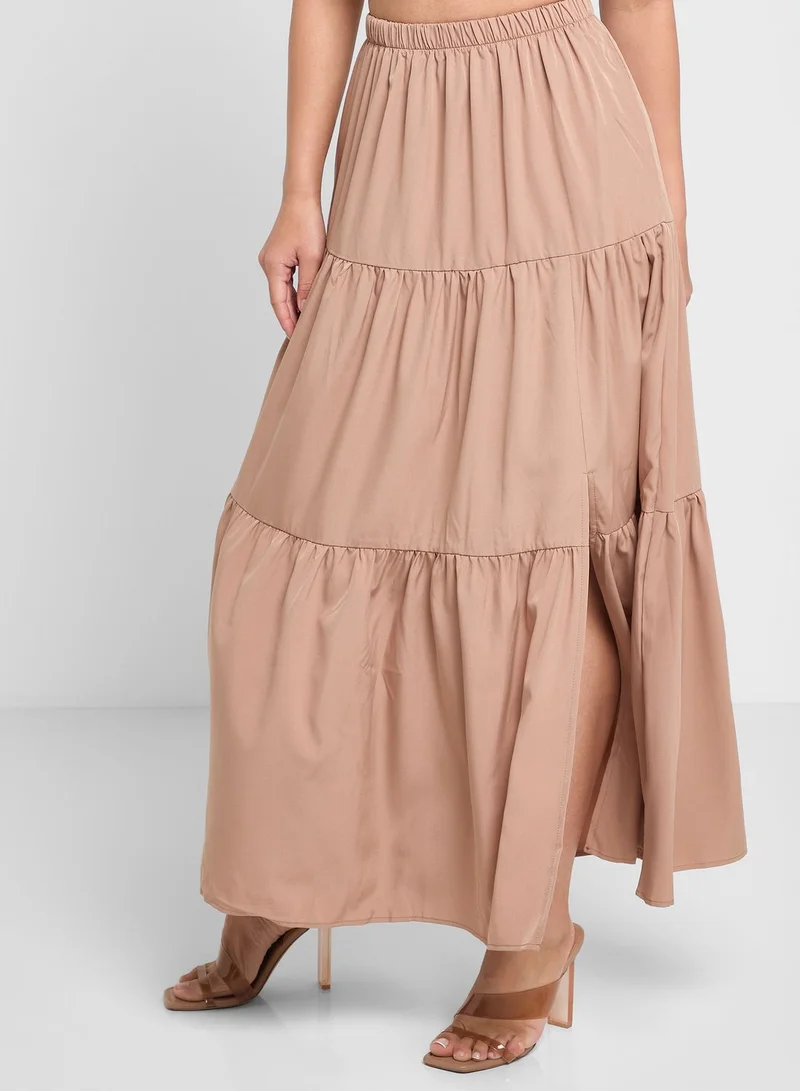 Ginger Co-Ord Top And Tiered Skirt Set