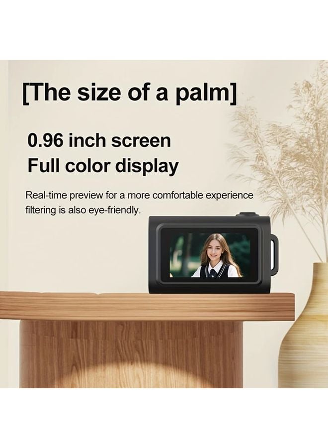 Mini 1080P FHD Keychain Camcorder With 096 Inch LCD Screen 5 Color Filters LED Flash Portable Camera For Vlogging Travel Teens Beginners Black - Image 5