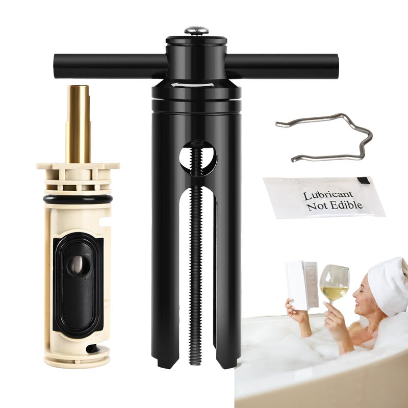 KlenzMate 2026 New 104421U Cartridge Puller Tool,Complimentary 1222 Replacement Cartridge and lubricant,For Moen 1222 1225 1220,Tub and Shower Faucet Cartridge Remover for Moen Posi-Temp Valve - Image 1