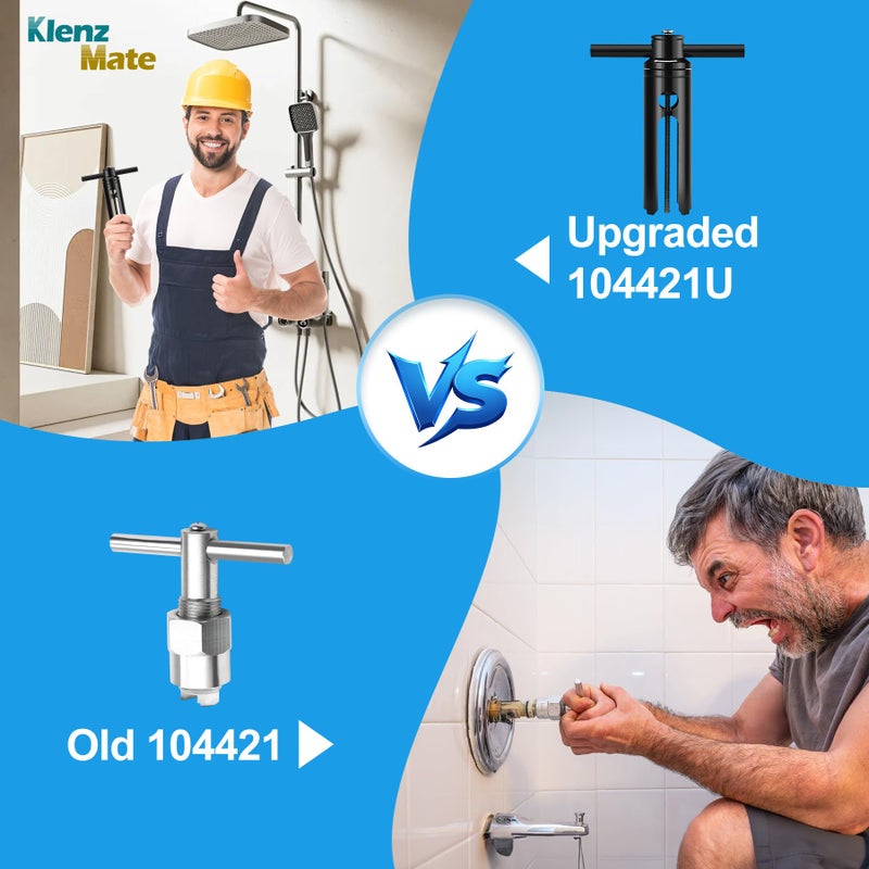 KlenzMate 2026 New 104421U Cartridge Puller Tool,Complimentary 1222 Replacement Cartridge and lubricant,For Moen 1222 1225 1220,Tub and Shower Faucet Cartridge Remover for Moen Posi-Temp Valve - Image 4