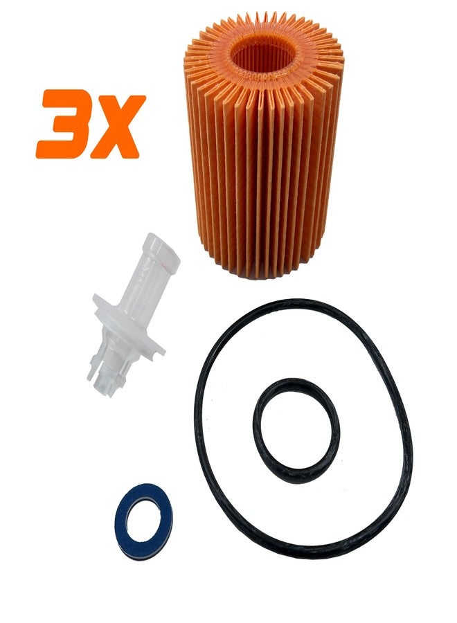 APSG OEM GENUINE 04152-YZZA1 OIL FILTERS x 3 with APSG CRUSH WASHERS and FILTER CAP WRENCH | 2.5L 2.7L 3.5L Engine | Compatible with ES350, GS350 RX350, Camry, RAV4, Highlander, Sienna, Tundra, Tacoma + - Image 4