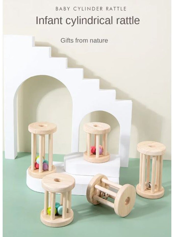 Mongolian Children's Early Education Soothing Toys Children Can Grasp Bite, And Ring The Bell Wooden Toys(assorted 1 item) - Image 2