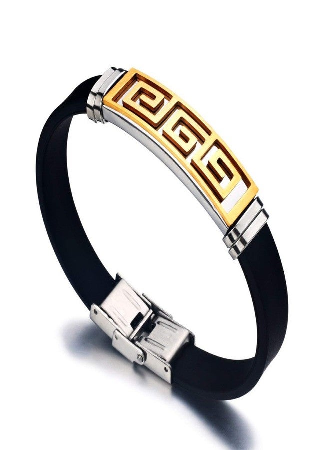 ZIVOM® Non-Precious Metal Gold Plated Bracelet for Men & Boys (Gold) - Image 1