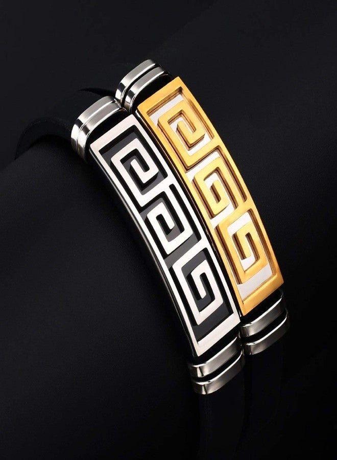 ZIVOM® Non-Precious Metal Gold Plated Bracelet for Men & Boys (Gold) - Image 4