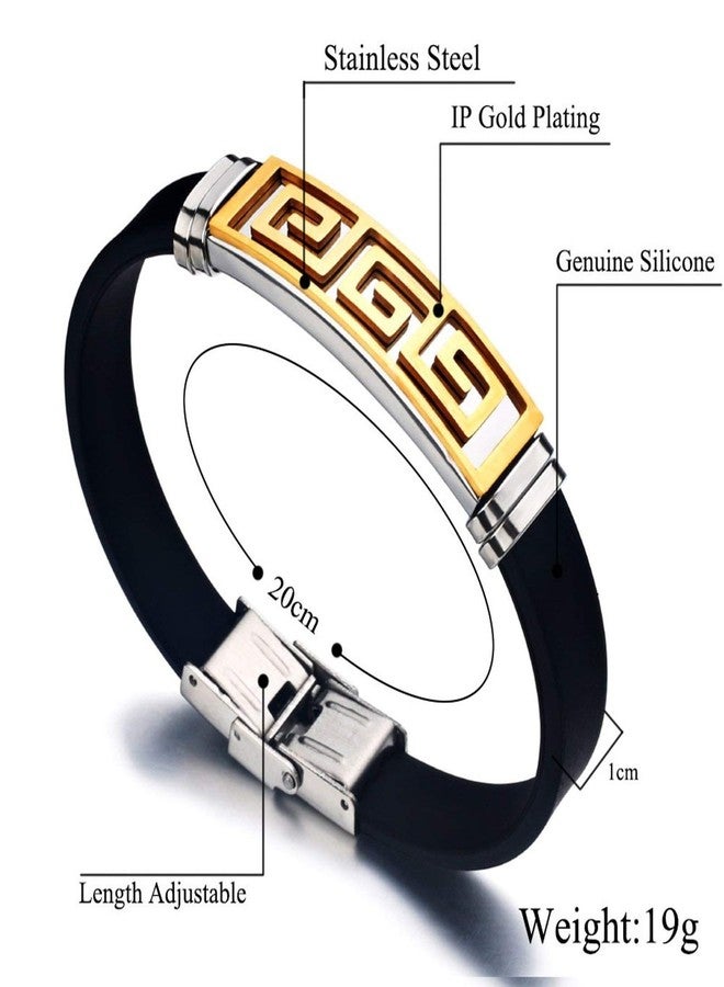 ZIVOM® Non-Precious Metal Gold Plated Bracelet for Men & Boys (Gold) - Image 2
