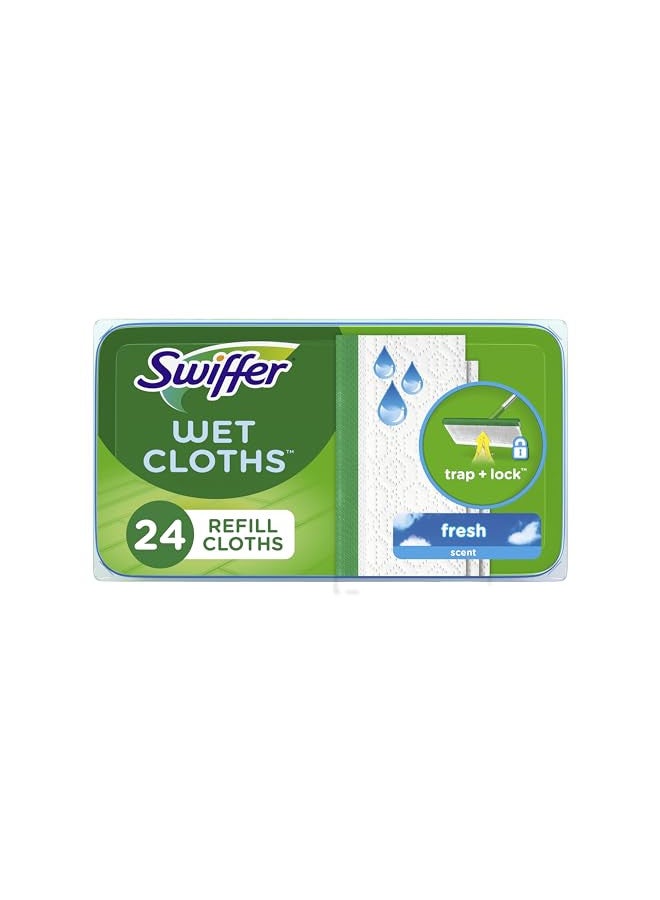 Swiffer Swiffer Sweeper Wet Mopping Cloths, Open-Window Fresh, 24 count - Image 1