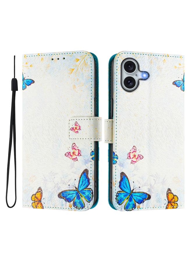 S-TOP Case For iPhone 16 Art Colored Drawing Pattern Leather Phone Case - Image 2