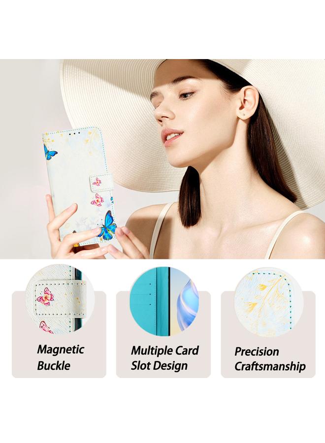 S-TOP Case For iPhone 16 Art Colored Drawing Pattern Leather Phone Case - Image 5