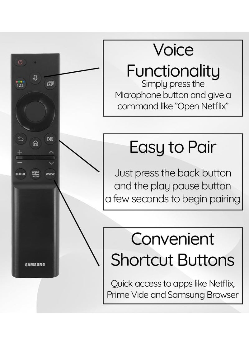 ELTRAZONE Model BN59-01363L Replacement Remote Control BN59-01363A from OEM Model BN59-01363A Compatible with Neo QLED, The Frame and Crystal UHD Series with battery - Image 3