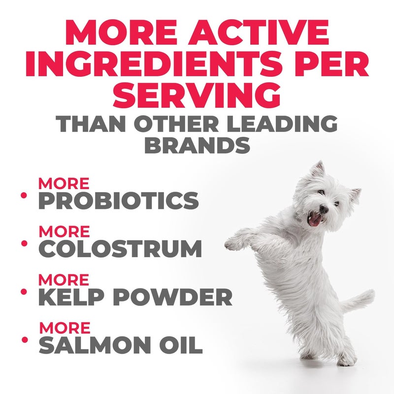 Mighty Petz MAX Dog Allergy Relief Chews - Itch Relief for Dogs. Dog Allergy Chews, Seasonal Allergies, Dog Itchy Skin & Immune Support Supplement. Colostrum & Probiotics - Image 3