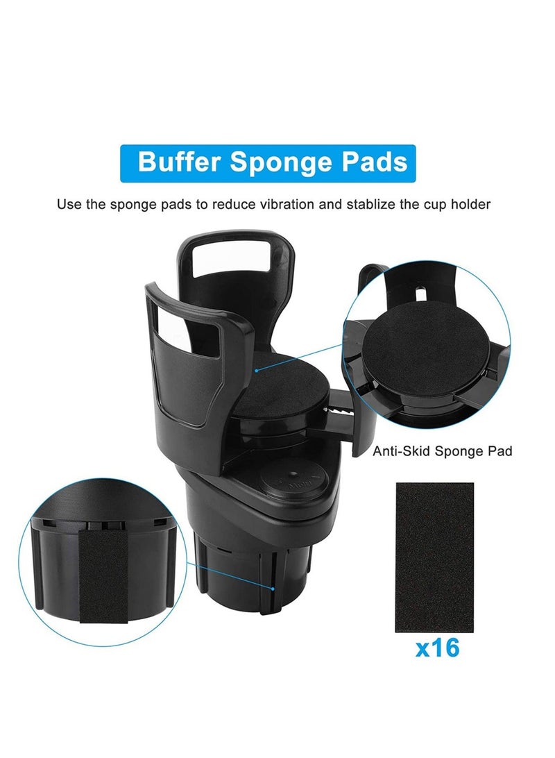 Captaintech Car Cup Holder Expander Adapter, 2 in 1 Universal Dual Cup Mount Extender Organizer 360° Rotating Adjustable Base Water Cup Drink Holder - Image 3