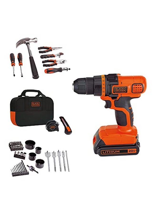 BLACK+DECKER 20V Max Drill & Home Tool Kit, 68 Piece (Ldx120Pk)  - Image 1
