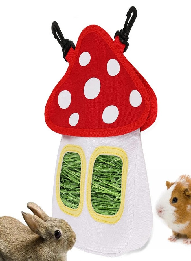 TANOMA Bunny Hay Feeder, Hanging Rabbit Hay Feeder Bag for Bunnies Guinea Pigs Chinchillas Hamster - Image 1