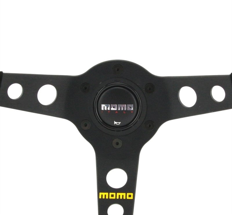 Momo R1905_35S Mod 07 350 mm Suede Steering Wheel,Black - Image 2