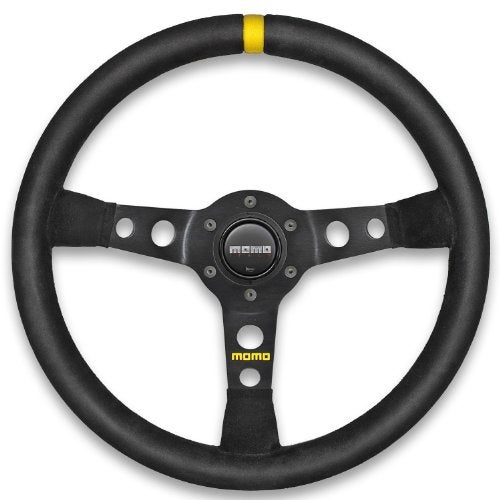 Momo R1905_35S Mod 07 350 mm Suede Steering Wheel,Black - Image 1