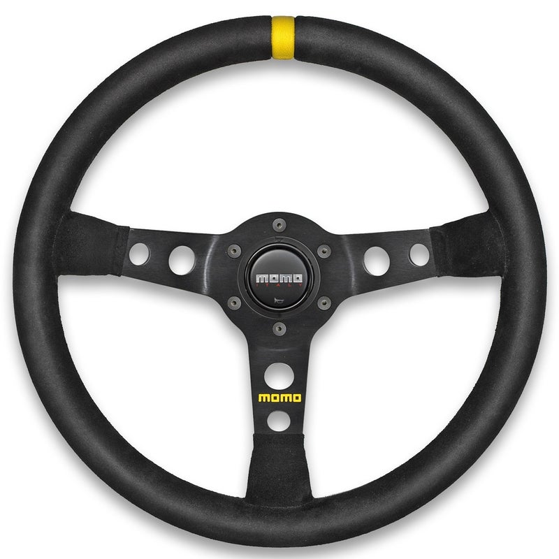 Momo R1905_35S Mod 07 350 mm Suede Steering Wheel,Black - Image 4