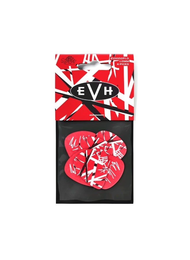 DUNLOP EVH Tortex picks, EVH102P100, Frankenstein picks, 1.0mm picks, Eddie Van Halen picks, guitar picks UAE, EVH picks Dubai, Tortex Frankenstein, signature picks, plectrum 6 pack, durable guitar picks, guitar picks UAE - Image 2