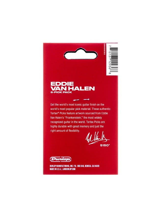 DUNLOP EVH Tortex picks, EVH102P100, Frankenstein picks, 1.0mm picks, Eddie Van Halen picks, guitar picks UAE, EVH picks Dubai, Tortex Frankenstein, signature picks, plectrum 6 pack, durable guitar picks, guitar picks UAE - Image 4