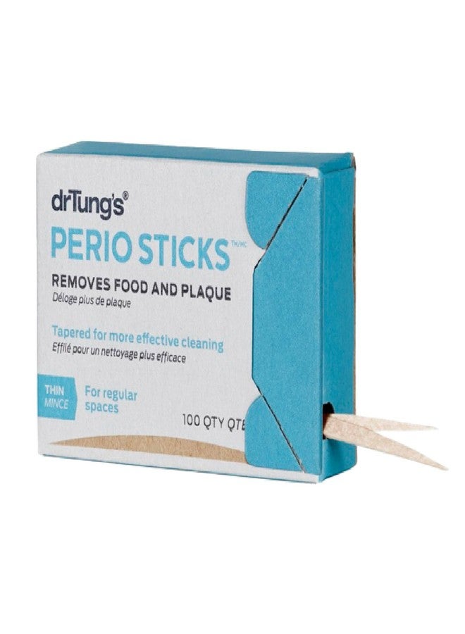 DrTung's Double-Sided Perio Sticks - Dental Sticks for Humans, Dental Floss Picks, Plaque Remover for Teeth, Dental Toothpicks, Dental Picks for Teeth Cleaning - Thin, 100 Count (Pack of 6) - Image 5