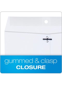 Quality Park 9 X 12 Clasp Envelopes,Deeply Gummed Flaps For Permanent Secure Seal, Great For Filing, Storing Or Organizing Documents, 28 Lb. White Wove, 100/Box (Qua38390)  - Image 3