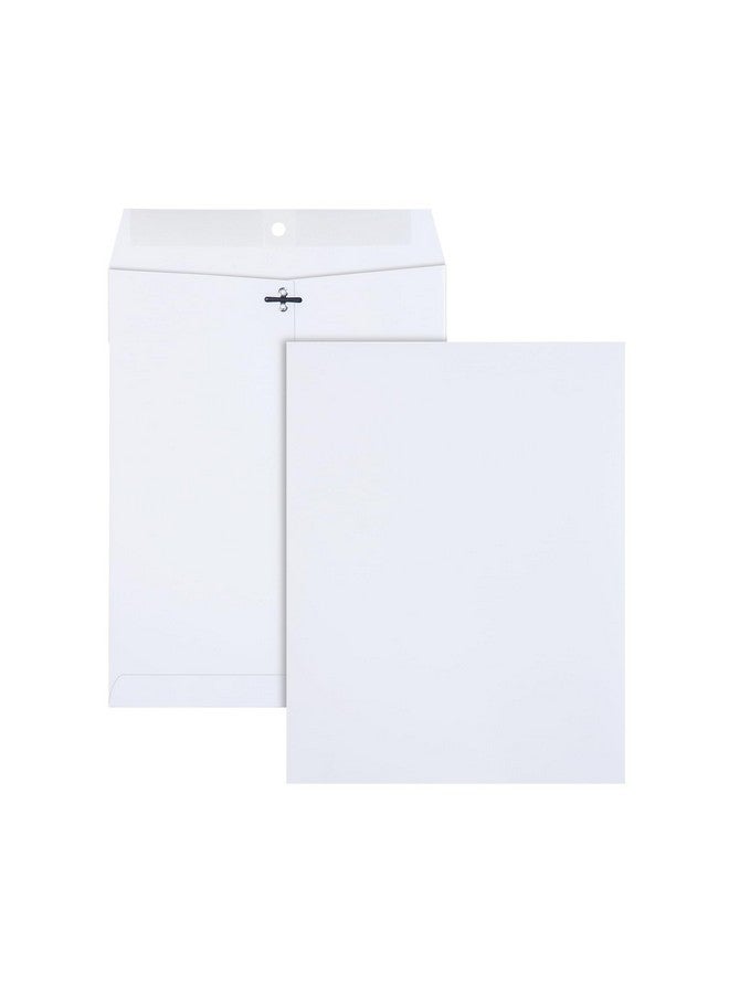 Quality Park 9 X 12 Clasp Envelopes,Deeply Gummed Flaps For Permanent Secure Seal, Great For Filing, Storing Or Organizing Documents, 28 Lb. White Wove, 100/Box (Qua38390) - Image 1