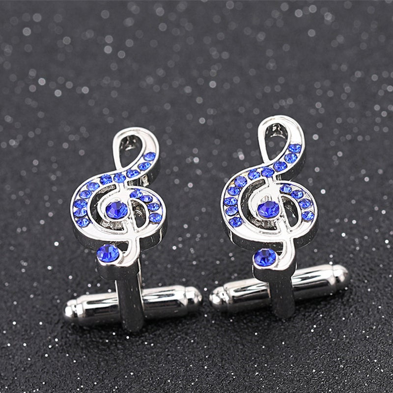 1 Set Rhinestone Music Note Men Necktie Clip Business Shirts - Image 4