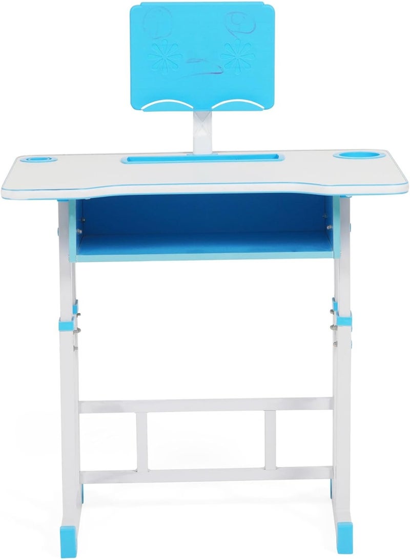 DubaiGallery Kids Functional Desk and Chair Set, Height Adjustable Children School Study Table with Bookholder Slots, LED Lamp, Storage for Boys Girls. Sturdy 2 Years-12 Years. Doodle board - Image 2