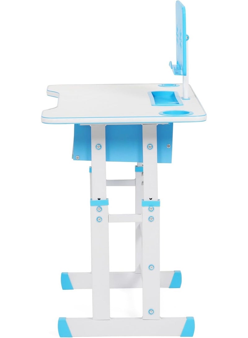 DubaiGallery Kids Functional Desk and Chair Set, Height Adjustable Children School Study Table with Bookholder Slots, LED Lamp, Storage for Boys Girls. Sturdy 2 Years-12 Years. Doodle board - Image 4