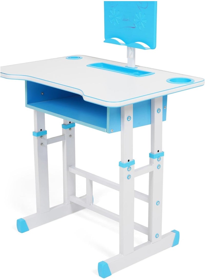 DubaiGallery Kids Functional Desk and Chair Set, Height Adjustable Children School Study Table with Bookholder Slots, LED Lamp, Storage for Boys Girls. Sturdy 2 Years-12 Years. Doodle board - Image 5