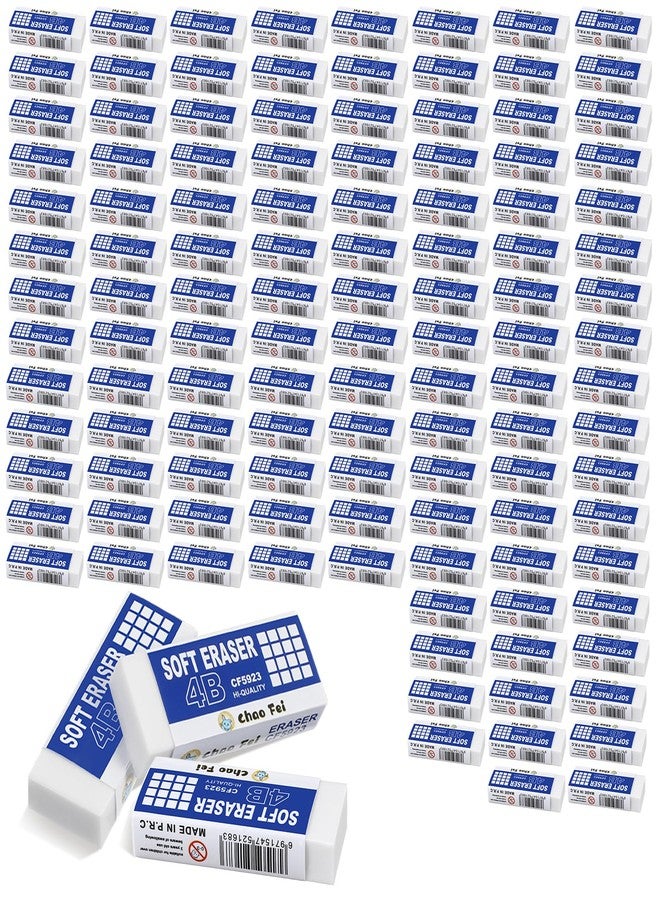 mekueeex 120 Pack White Erasers Bulk for Office, Office, Latex-Free Soft Erasers for Adult, Teachers as School Supplies - Image 1
